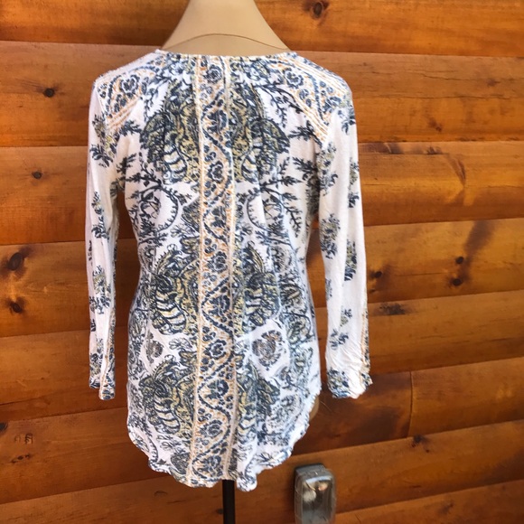 Lucky Brand Tie Front Pullover Top - Picture 2 of 4